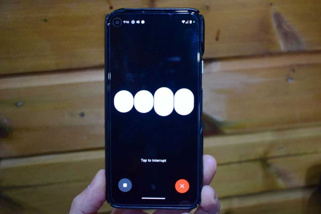 ChatGPT mobile app in conversation mode